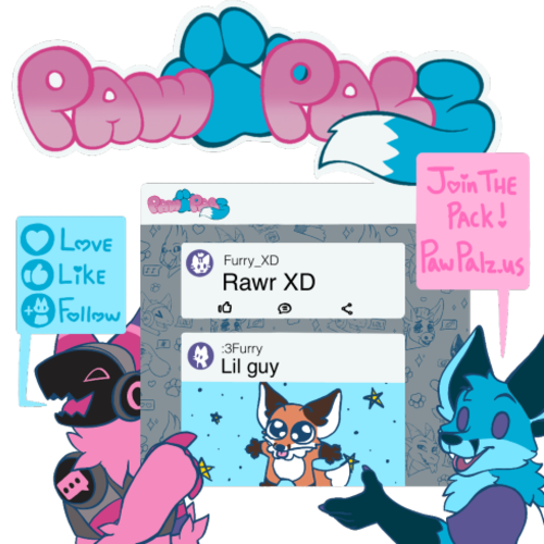 Screenshot of the PawPalz platform showing the social feed